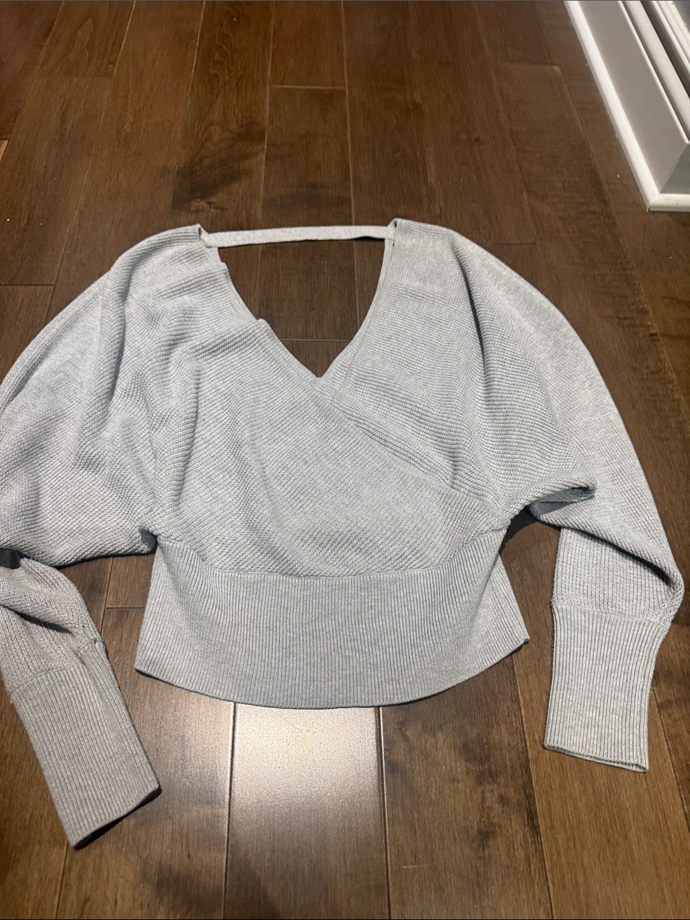 Dynamite Light Gray Ribbed Knit Tank
